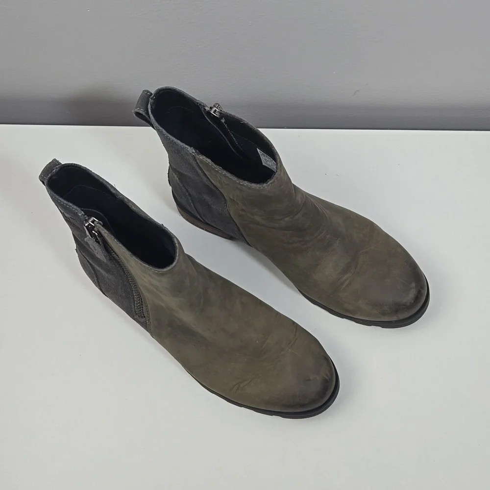 Sorel Emelie Zip Bootsie Waterproof Gray Boots